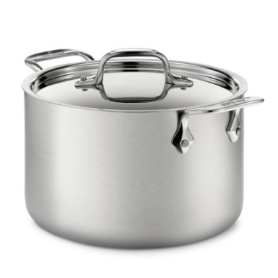 All-Clad - d5 Stainless Brushed Steel 4-Quart Soup Pot with Lid