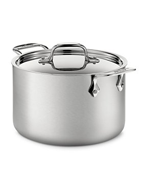 All-Clad - d5 Stainless Brushed Steel 4-Quart Soup Pot with Lid