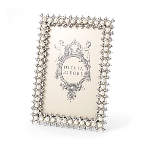 Olivia Riegel Crystal & Pearl Frame, 4 x 6