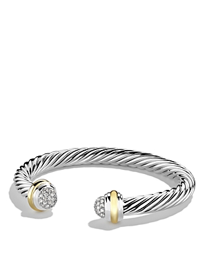 David Yurman Cable Classics Bracelet with Diamonds and Gold