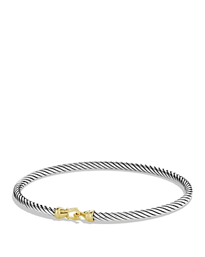 Photos - Bracelet David Yurman Cable Collectibles Buckle Bangle  with 18K Gold, 3mm 