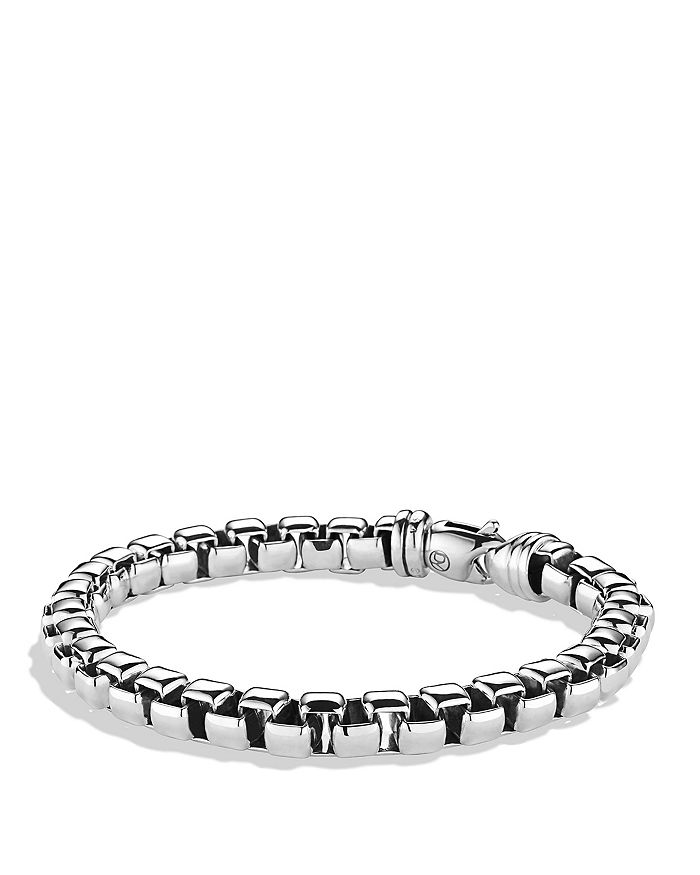 Shop David Yurman Extra Large Box Chain Bracelet In Silver