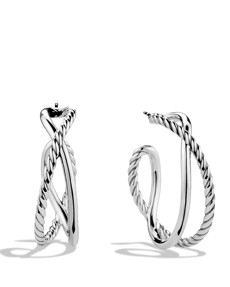 David Yurman Crossover Hoop Earrings