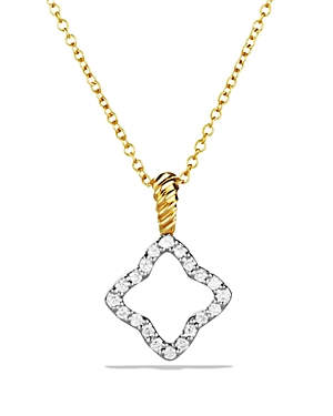 Photos - Pendant / Choker Necklace David Yurman Cable Collectibles Quatrefoil Pendant Necklace with Diamonds 