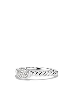 David Yurman - Petite Pavé Oval Ring with Diamonds
