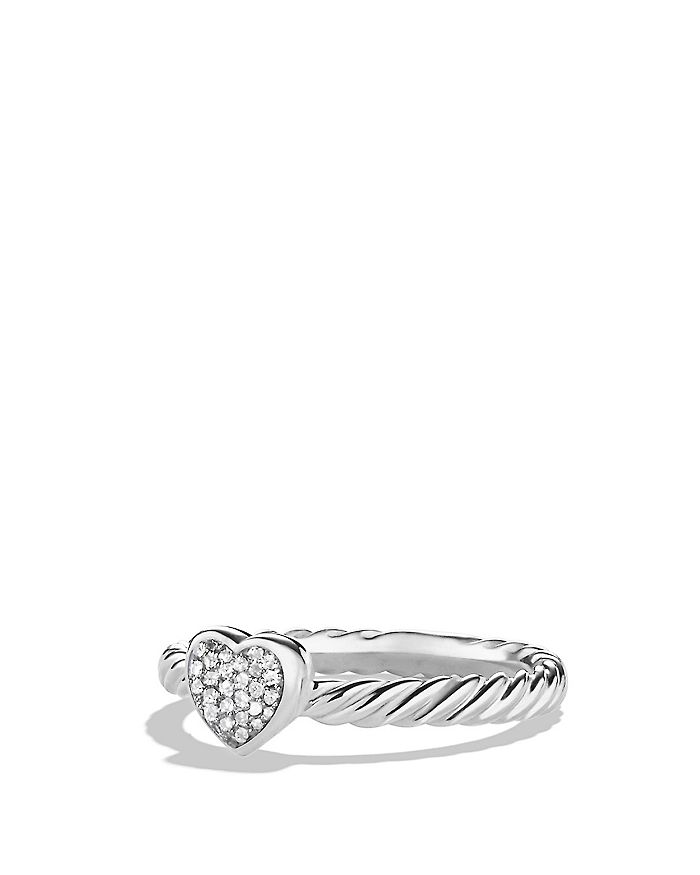 David Yurman Petite Pearl Ring with Diamonds - Silver 6