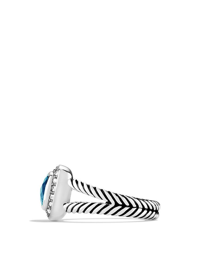 Shop David Yurman Petite Albion Ring With Blue Topaz & Diamonds