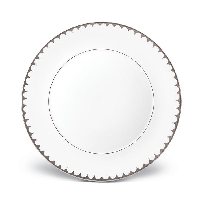 Shop L'objet Aegean Dinner Plate In White/platinum