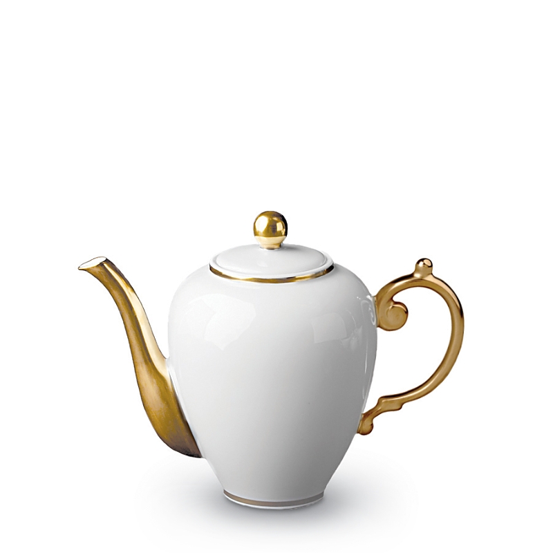 L'objet Aegean Coffee Pot In White/k Gold