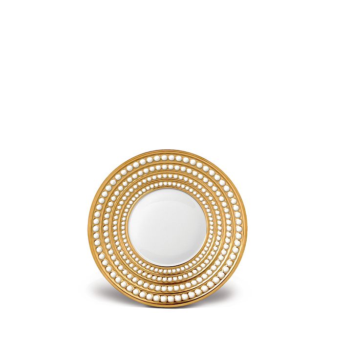 L'objet Perlee Saucer, Gold In Gold, White