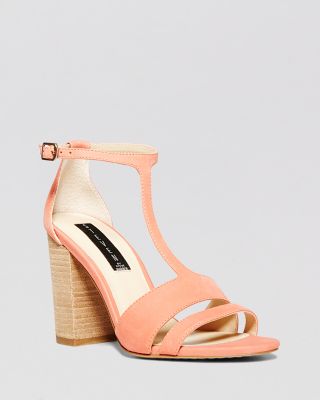 STEVEN BY STEVE MADDEN - Open Toe T Strap Sandals - Olyvia Block Heel