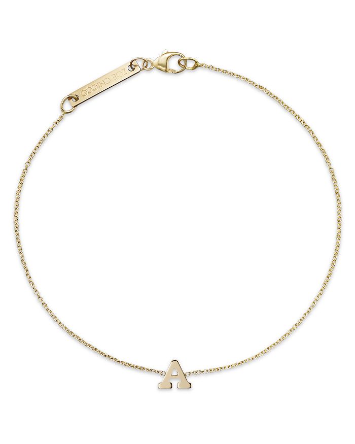 Zoë Chicco 14K Yellow Gold Initial Bracelet Bloomingdale's