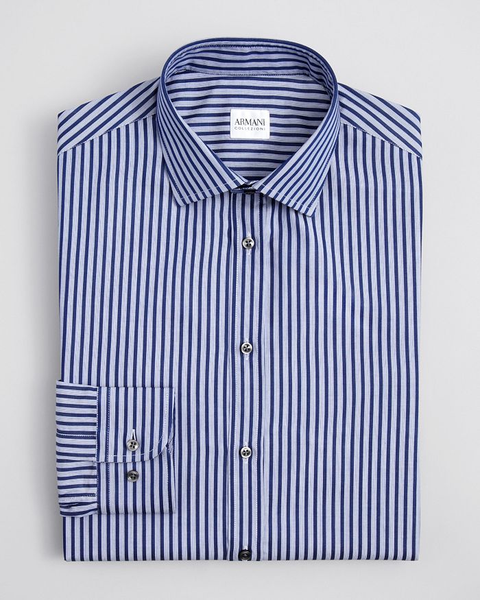 Emporio Armani Ribbon Stripe Dress Shirt Regular Fit