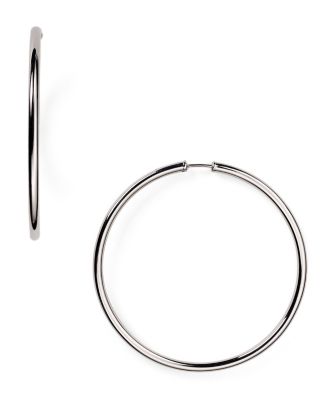 AQUA - Sterling Silver Large Hoop Earrings