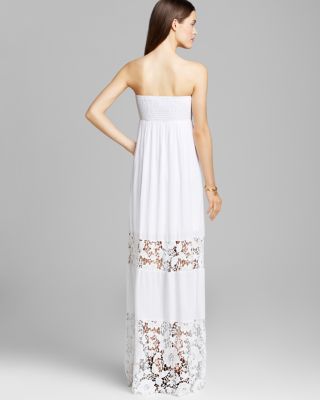 GUESS Maxi Dress - Embroidered Lace | Bloomingdale's Women