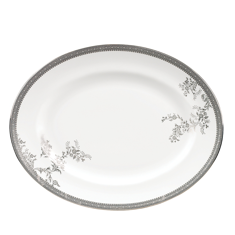 Wedgwood Vera Wang Vera Lace Platter In Platinum