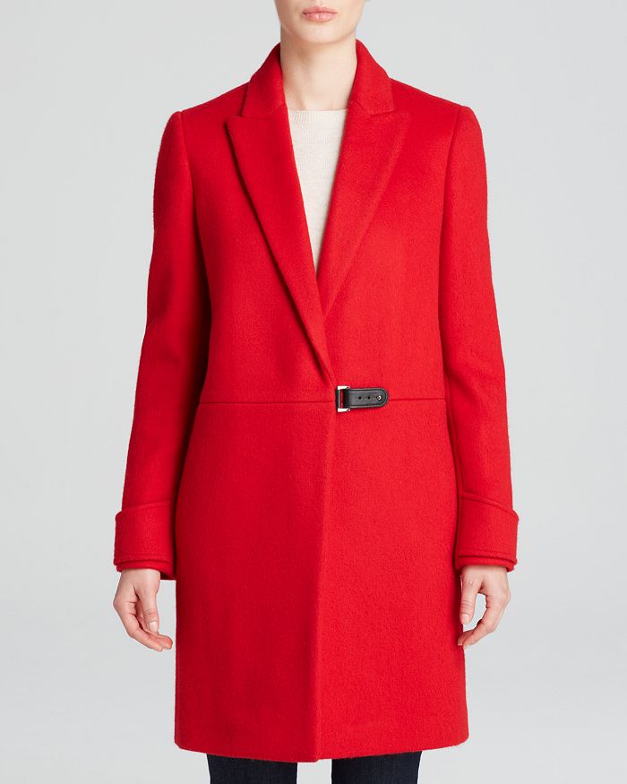 Calvin klein notch collar coat deals