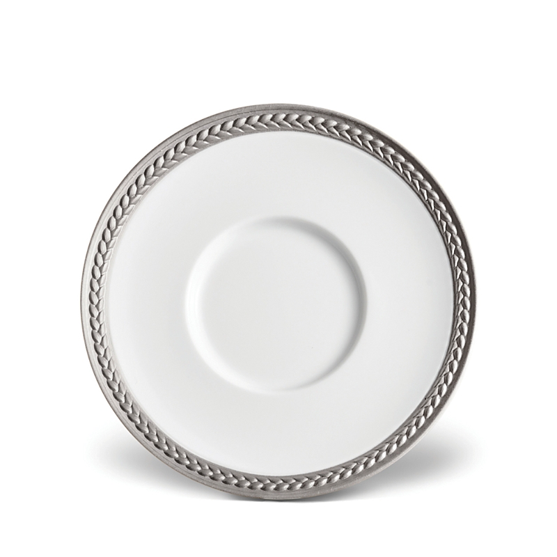 L'objet Soie Tressee Platinum Saucer In Platinum