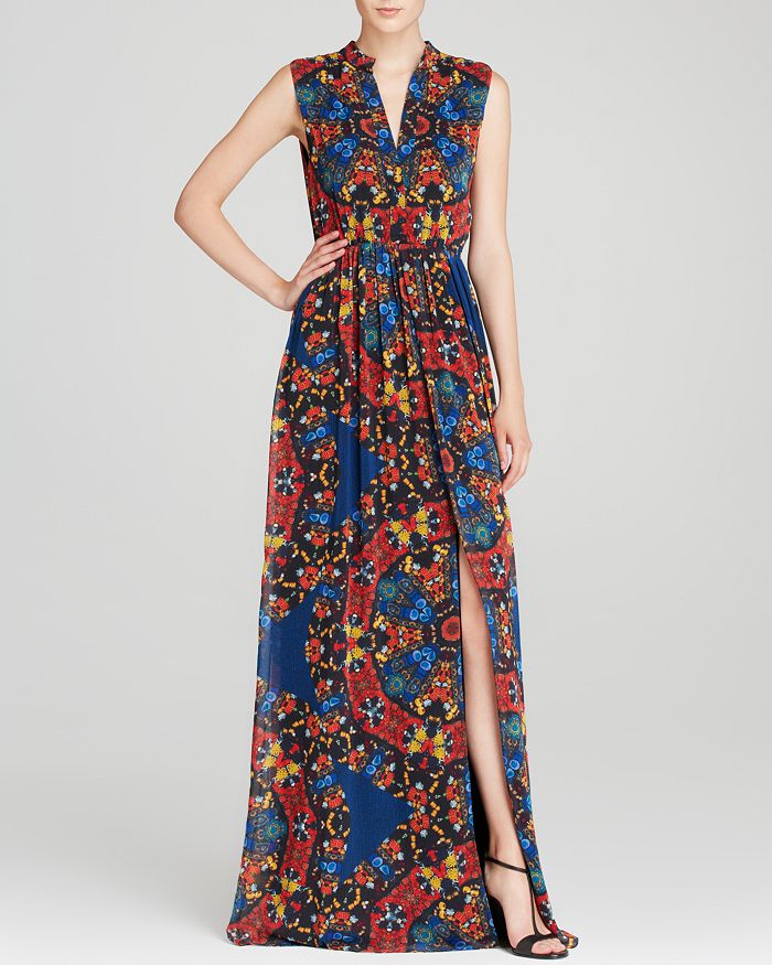 Robe Maxi Alice + Olivia - Imprimé Fleuri Multi-Color - Taille XS - Occasion Très Bon État