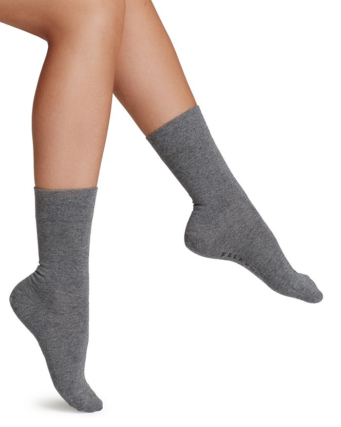Shop Falke Sensitive London Pressure-free Socks In Light Grey