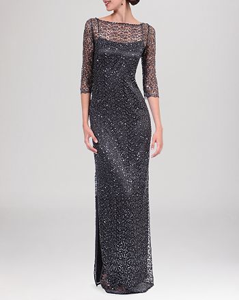 Kay Unger Gown - Sequin Lace | Bloomingdale's