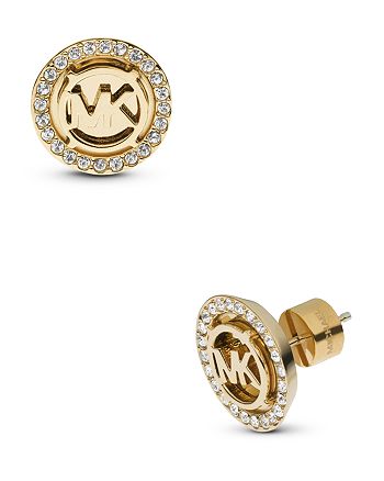 Actualizar 50+ imagen michael kors earrings mk logo