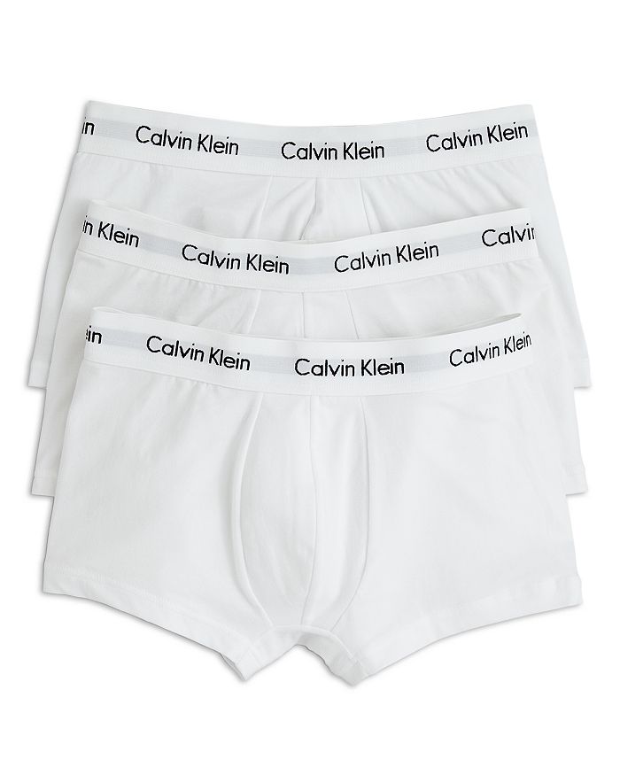 CALVIN KLEIN COTTON STRETCH LOW RISE TRUNKS, PACK OF 3,NU2664