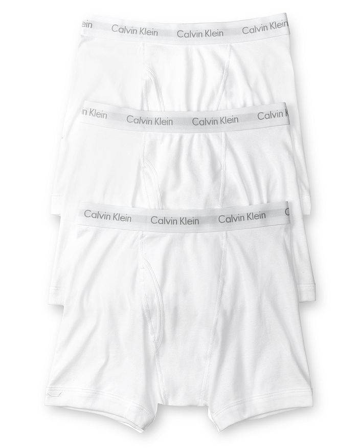 Calvin Klein Cotton Classics Boxer Briefs, Pack Of 3 In White