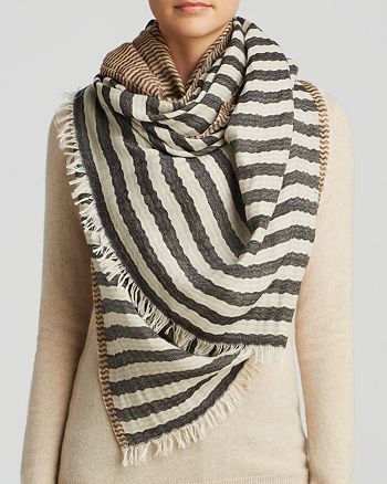 Tory Burch Tory Striped Scarf | Bloomingdale's