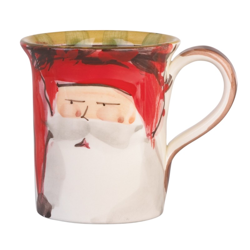 Vietri Old Saint Nick Mug, Set of 4
