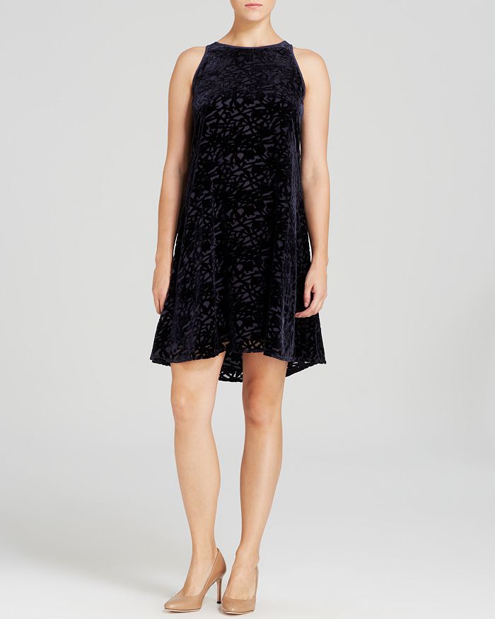 Eileen Fisher Velvet Burnout Dress Bloomingdale s