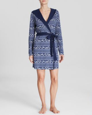 Jane & Bleecker New York - Reindeer Games Double Knit Short Robe