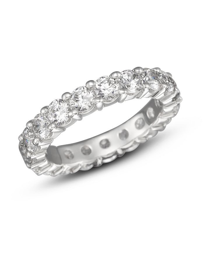 Bloomingdale's Certified Diamond Eternity Band In 18k White Gold, 3.0 Ct. T.w. - 100% Exclusive
