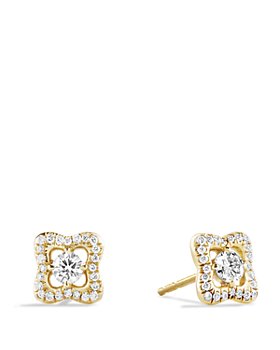 David Yurman - Venetian Quatrefoil Earrings with Diamonds in Gold