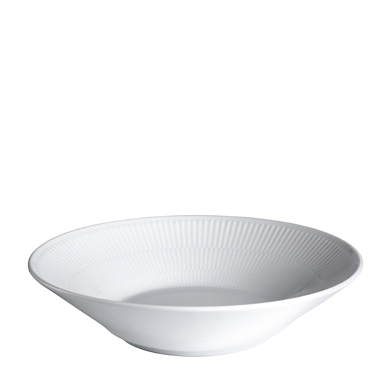 Royal Copenhagen White Fluted Plain Pasta Bowl In White