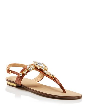 IVANKA TRUMP Jeweled Flat Sandals - Felix | Bloomingdale's