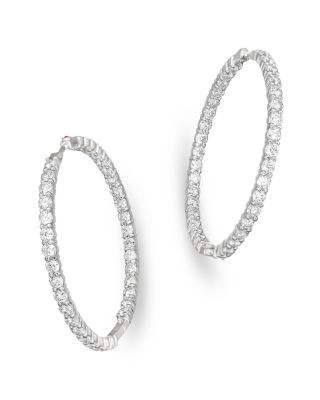 crushed diamond hoop earrings