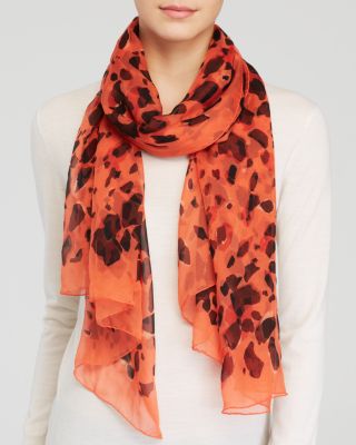 burberry animal print silk scarf