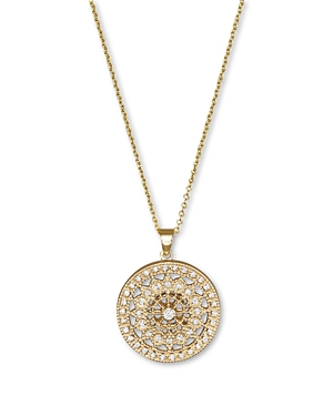 Diamond Medallion Pendant Necklace in 14K Yellow Gold,.25 ct. t.w.