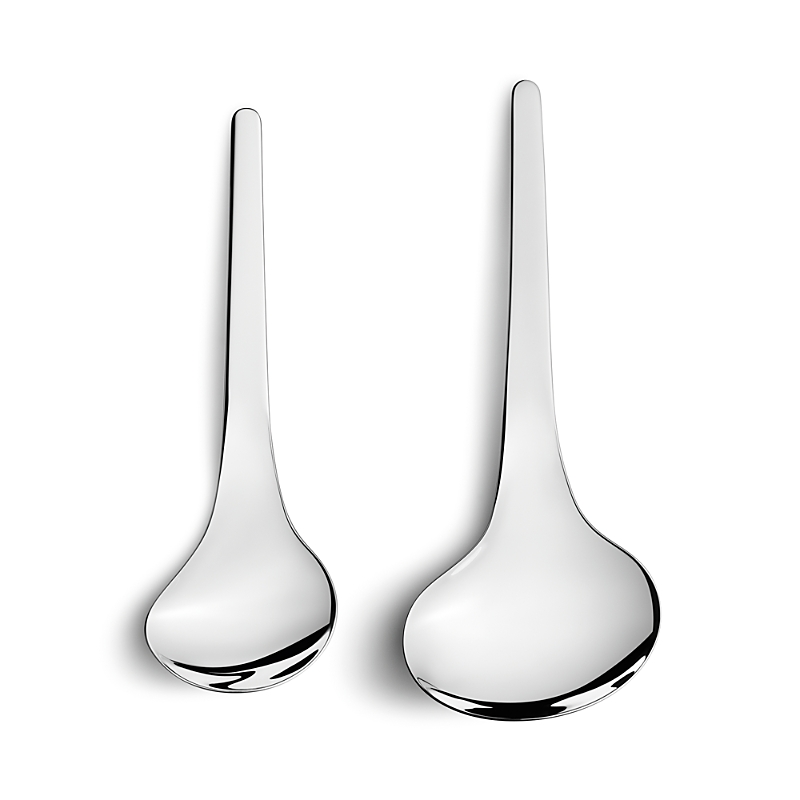 Georg Jensen Bloom Serving Spoons In Silver