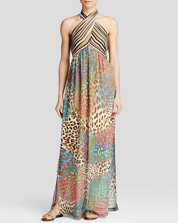 turk trina solaris maxi dress leopard