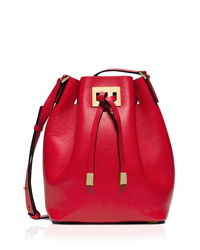 Michael Kors Collection Miranda Leather Crossbody Bucket Bag
