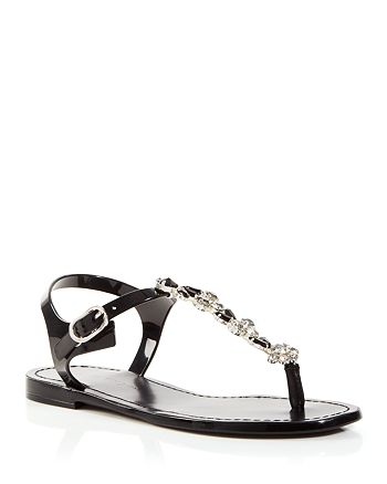 IVANKA TRUMP Sandals - Areya Embellished T-Strap | Bloomingdale's