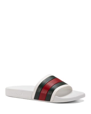 gucci slide sandals white