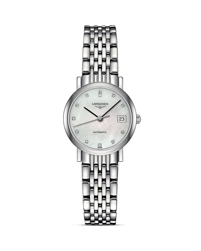 Shop Longines Elegant Watch, 26mm In White/silver