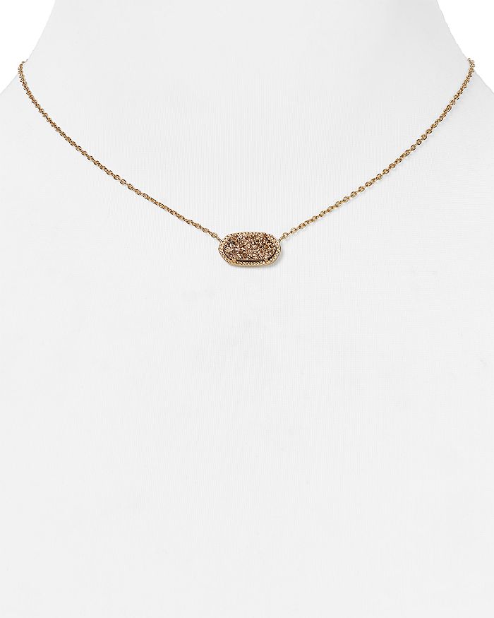 Kendra Scott Elisa Drusy Necklace, 15 In Gold/rose Gold Drusy