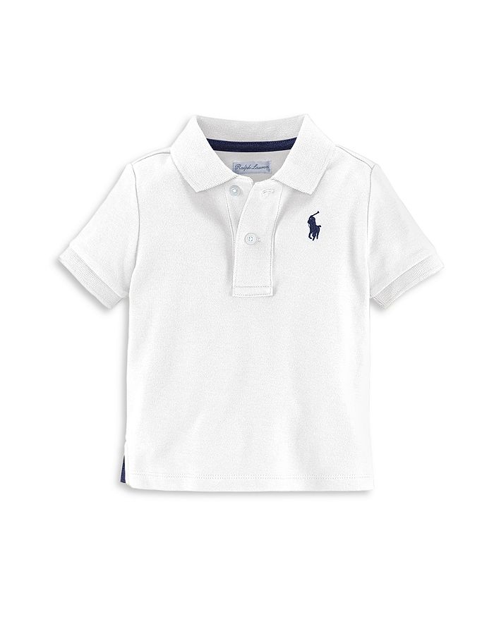 Ralph Lauren Boys' Solid Polo Shirt - Baby In White