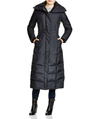 down maxi coat with hood