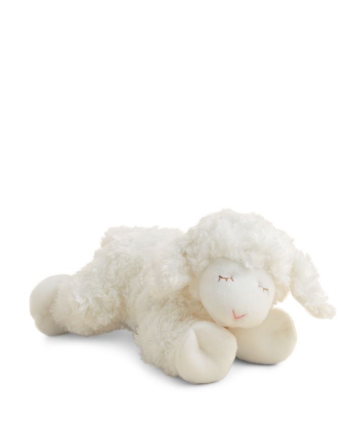 8" Baby Gund White Winky 58133 Lamb Sheep Plush Rattle Toy EUC 