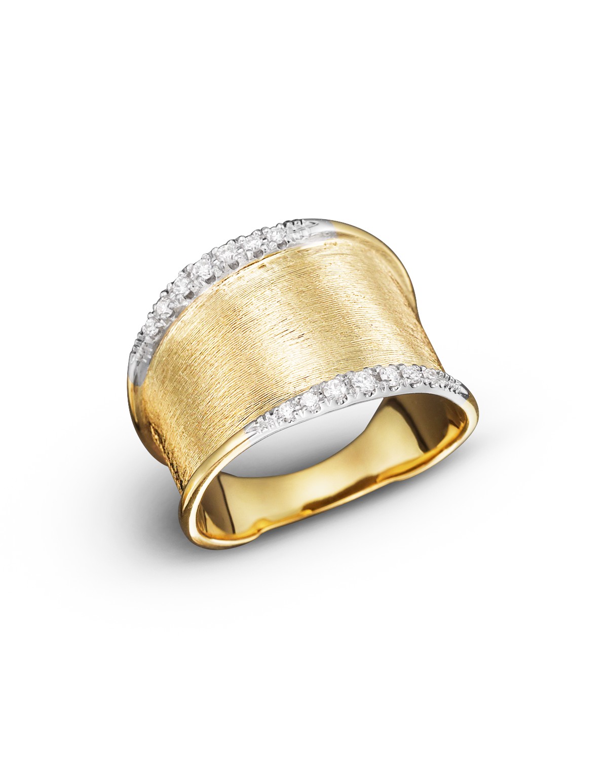 18K Yellow Gold Lunaria Diamond Ring
